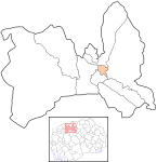 Map of Čair Municipality, Macedonia